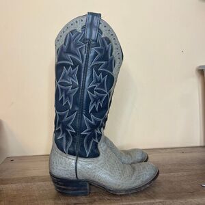 Vintage Laramie Exotic leather western Cowboy Boots Women’s 7 USA Made